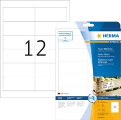 HERMA Etiketten A4 weiß 97x42,3 mm extrem haftend 300 St.