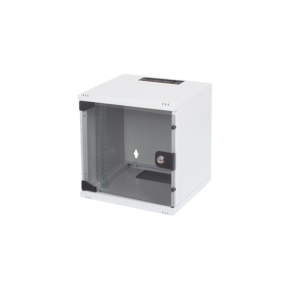 DIGITUS Wandbehuizing Compact 6HE 254mm 10 Glazen deur grijs