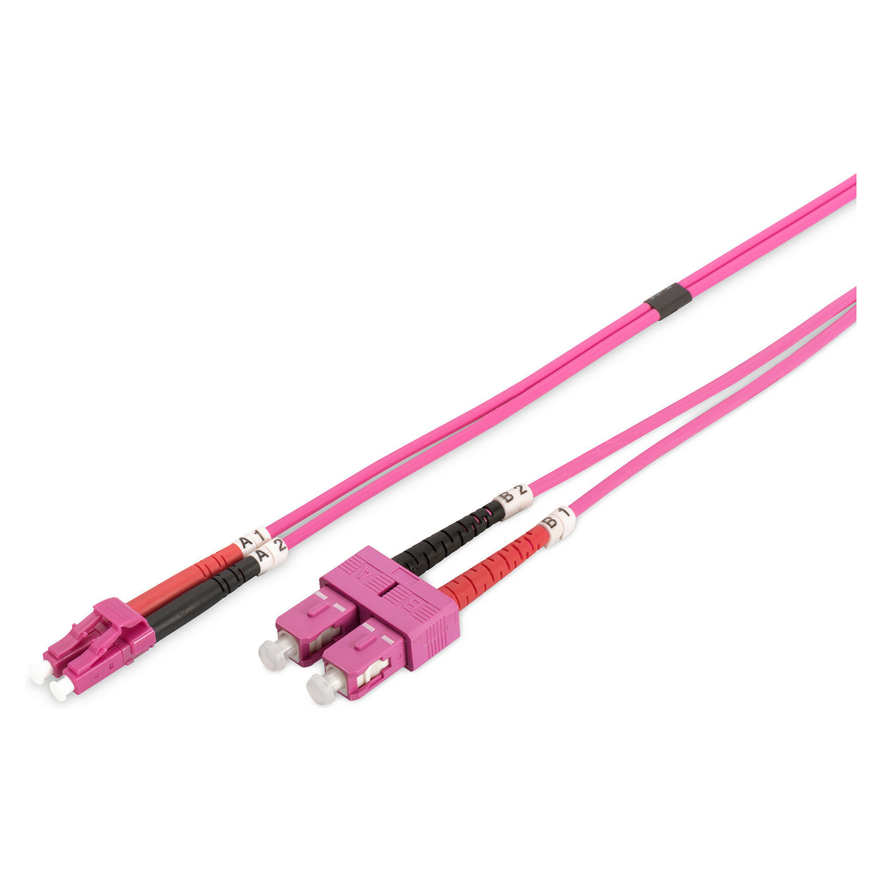DIGITUS LWL Patchkabel LC -> SC 5.00m Multimode Duplex OM4