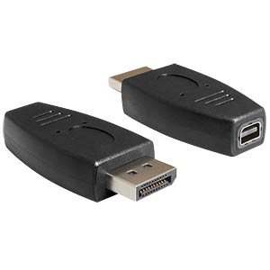 DELOCK Displayport Adapter DP -> mini DP St/Bu zwart