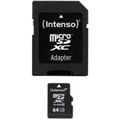 SD MicroSD Card 64GB Intenso SDXC Class10