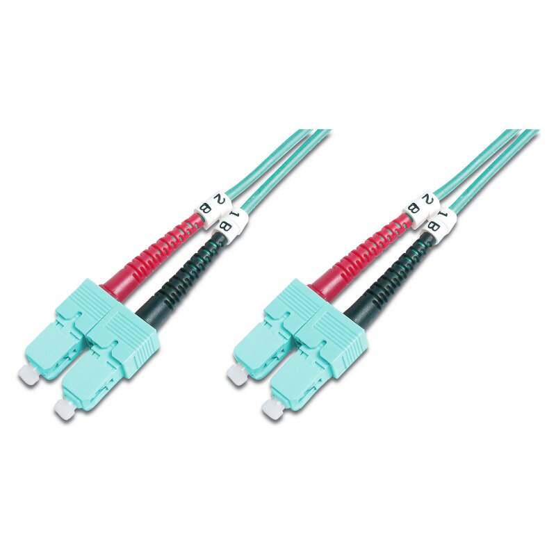 DIGITUS LWL Patchkabel SC -> SC 3.00m Multimode Duplex OM3