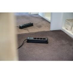 Stekkerdoos Premium-Line 4-voudig zwart 1,80 m H05VV-F 3G1,5