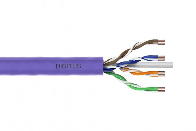 DIGITUS Instal-kab Cat6 U/UTP tw.Pair 305m violet