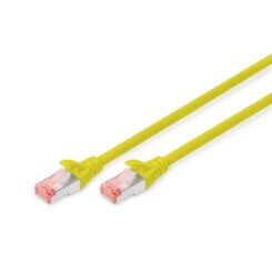 DIGITUS Patchkabel Cat6 S/FTP 2xRJ45 1.0m geel afgeschermd plastic zak