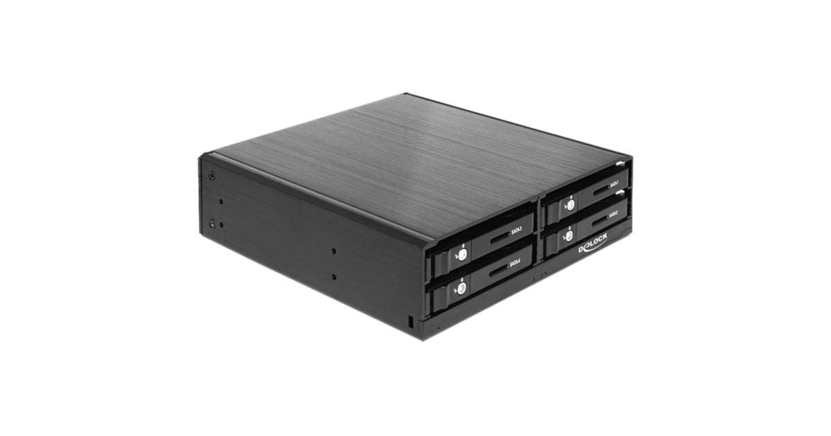 DELOCK Wechselrahmen 4x 2,5 SATA HDD in 5,25 schacht