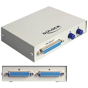 DELOCK D-Sub25 Switch 2 ingangen -> 1 uitgang