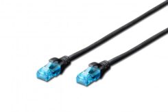 DIGITUS Patchkabel RJ45 U/UTP Cat5e 1.00m sch. afgeschermd plastic zak