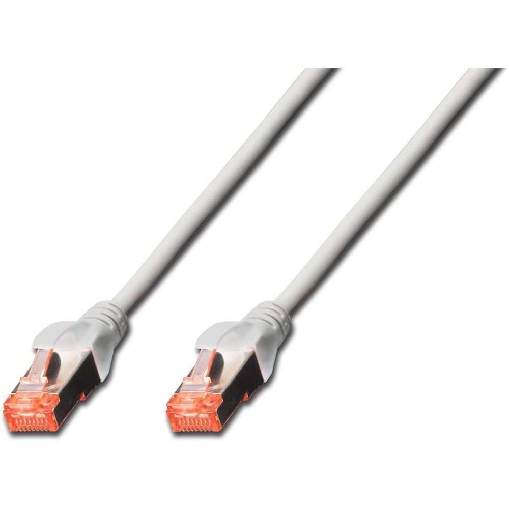 DIGITUS Patchkabel Cat6 S/FTP 2xRJ45 1.5m grijs afgeschermd