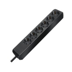 stekkerdoos stekker omlijsting ECO-Line 6x 1.5m zwart
