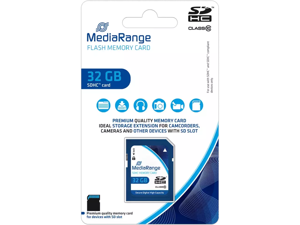 MediaRange SD Speicherkarte 32GB SDHC Klasse 10
