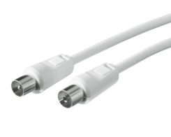 Schwaiger Antennekabel 90 dB IEC-Ste -> Bu 5,0m Weiß