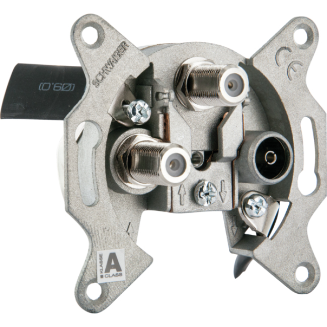 Schwaiger Einzeldose zwei SAT-ZF aansl.sse 2 dB