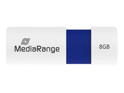 MediaRange USB-Stick 8GB USB 2.0 Slider blue