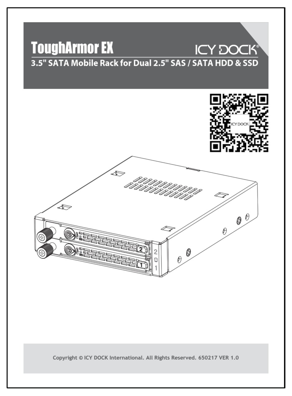 We-Ra. IcyDock 2x6,3cm SATAI-III/SAS HDD&SSD in 1x3,5 Metal