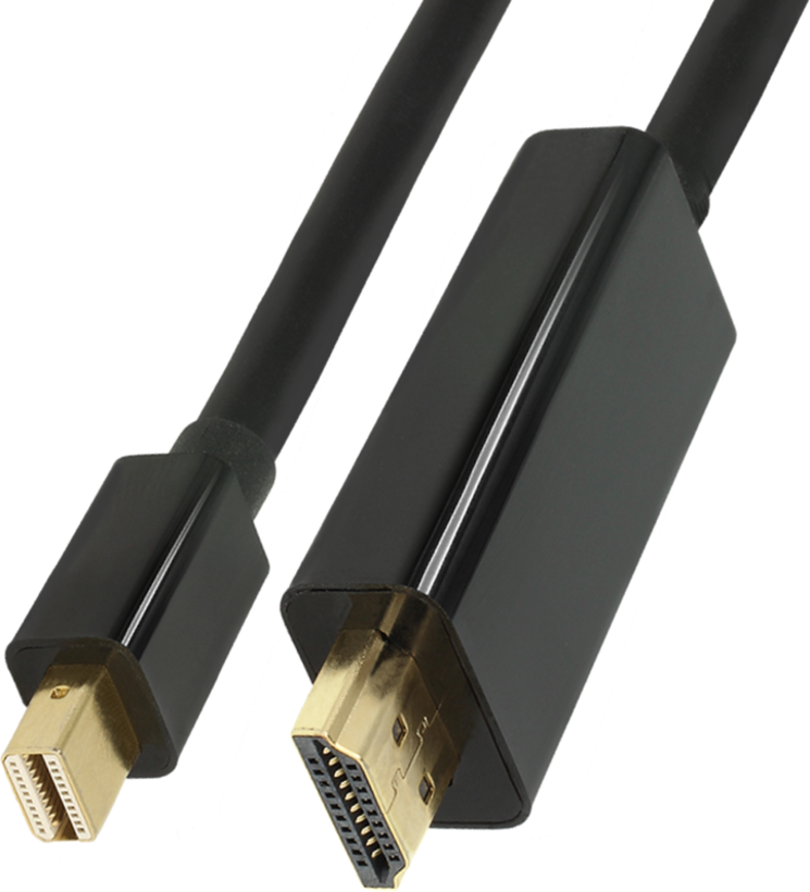 DELOCK Displayport Kabel mini DP -> HDMI St/St 3.00m zwart