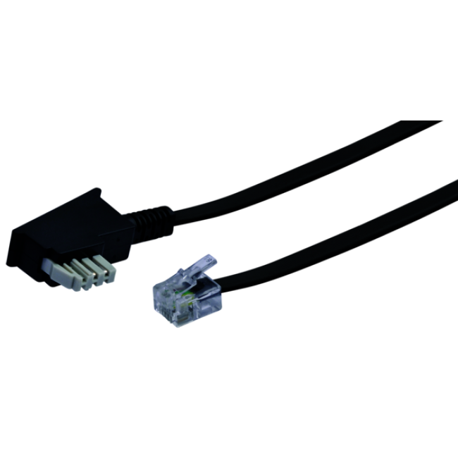 Schwaiger TAE Kabel TAE-N -> RJ11 6P4C 10m zwart