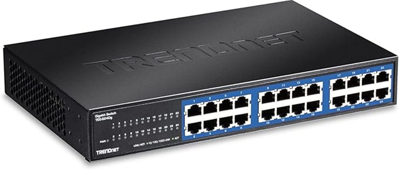 TRENDnet Switch 24 Port Gbit Desktop Metall