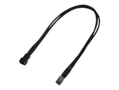 Kabel Nanoxia 3-Pin verleng, 30 cm, Single, zwart