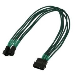 Kabel Nanoxia 4-Pin auf 2 x 3-Pin, Single, 30 cm, groen