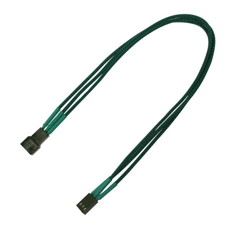 Kabel Nanoxia 3-Pin Molex verleng, 30 cm, groen