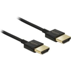 DELOCK HDMI Kabel Ethernet A -> A St/St 1.50m 3D 4K slim