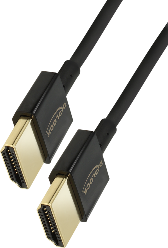 DELOCK HDMI Kabel Ethernet A -> A St/St 2.00m 3D 4K slim