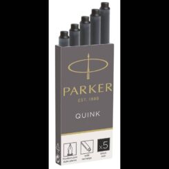 Parker Quink inktpatronen zwart, doos met 5 stuks