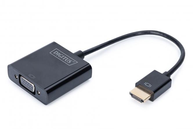 DIGITUS HDMI-Converter HDMI-A -> VGA(D-Sub) zwart