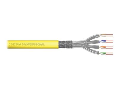 DIGITUS Instal-kab Cat7a S/FTP tw.Pair 1000m geel AWG22/1 (pallet zending)