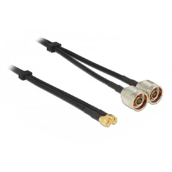 DELOCK HF Kabel 2x SMA -> 2x N St/St 5.00m