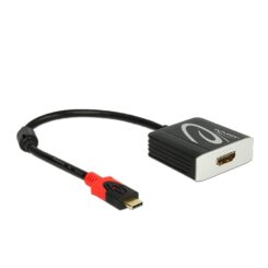 DELOCK USB Kabel C -> HDMI A St/Bu 4K 0.20m zwart