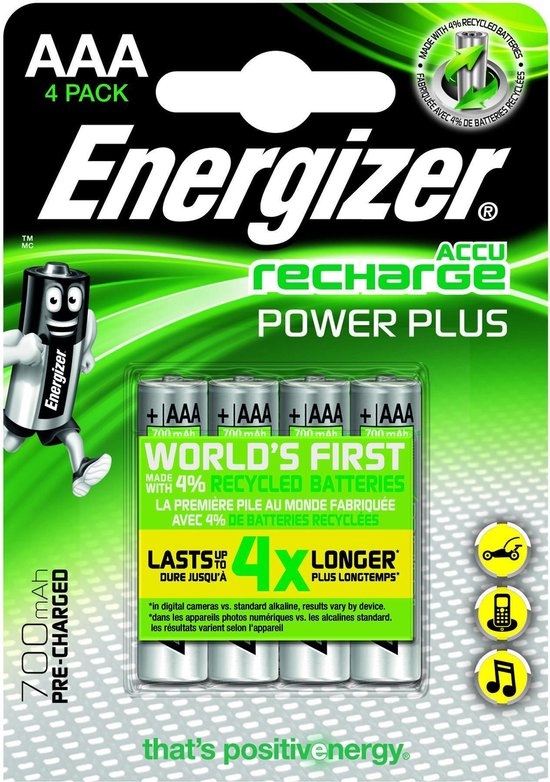 ENR Oplaadbare Batterijen Power Plus 700 AAA BP4