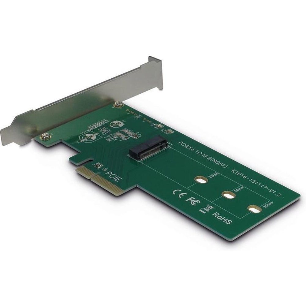 Inter-Tech PCIe Adapter kaart KT016 PCIe x4 -> M.2 Slot