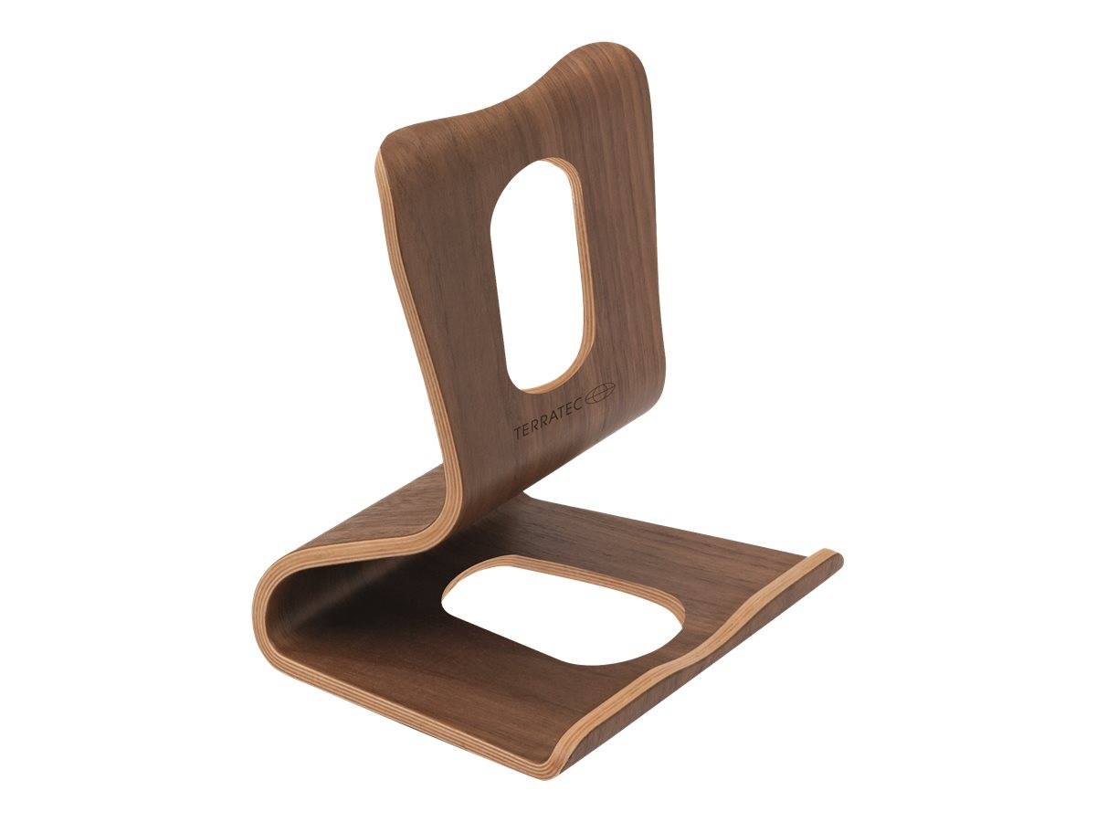 TERRATEC Tabletständer Holzeins bruin Echtholz