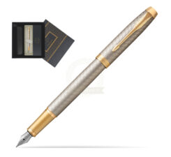 PARKER vulpen IM Premium Warm Silver F blauw
