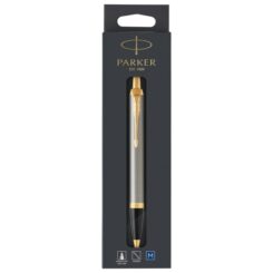 PARKER Balpen IM Brushed Metal BL M blauw Blister