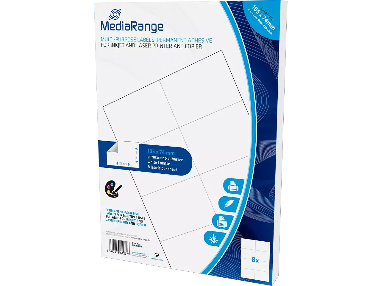 MediaRange Etiketten 105x74mm 400 St. sterk haftend weiß