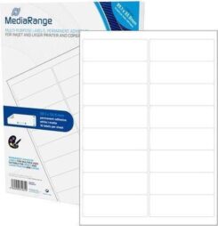MediaRange Etiketten 99,1x33,9mm 800 St. sterk haftend weiß