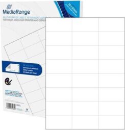 MediaRange Etiketten 70x37mm 1200 St. sterk haftend weiß