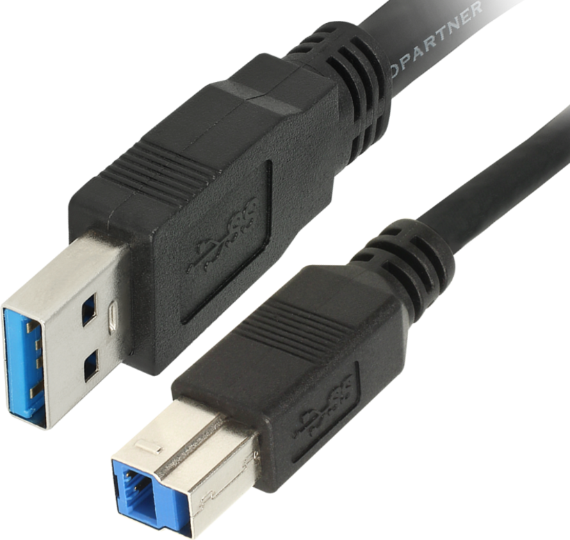DELOCK USB Kabel USB3.0 A -> B St/St 1.50m zwart