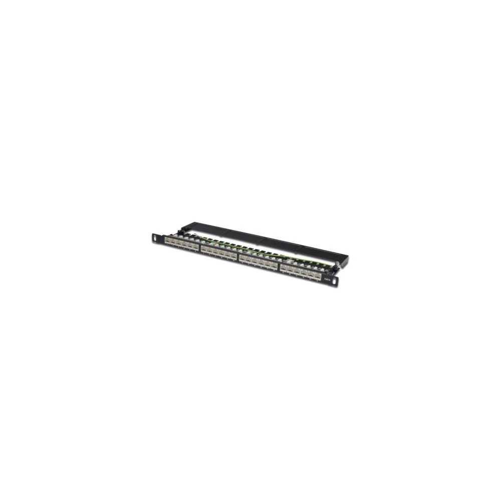 DIGITUS Patchpanel 0,5HE 24-Port Cat6 afgeschermd zwart