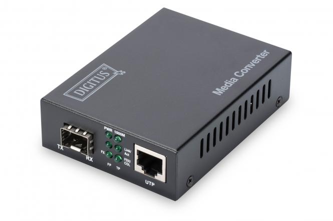 DIGITUS media omzetter Gigabit Ethernet RJ45/SFP
