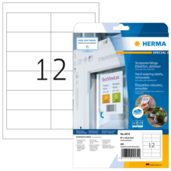 HERMA Folien-Etiketten A4 97x42.3mm weiß ablösbar 240St.