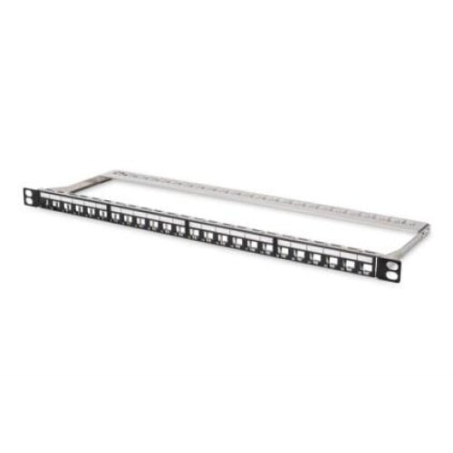 DIGITUS Patchpanel 0,5HE 24-Port modulair afgeschermd zwart
