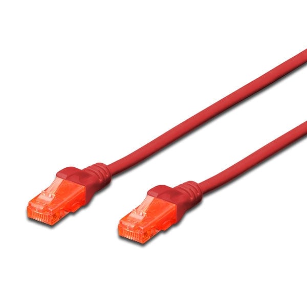 DIGITUS Patchkabel Cat6 U/UTP 2xRJ45 2.0m rood LSZH