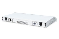 DIGITUS LWL Spleißbox 1HE bestückt 12x LC DX OM3 grijs