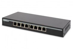 DIGITUS Switch 8-Port Gigabit 135W PoE Unmanaged zwart