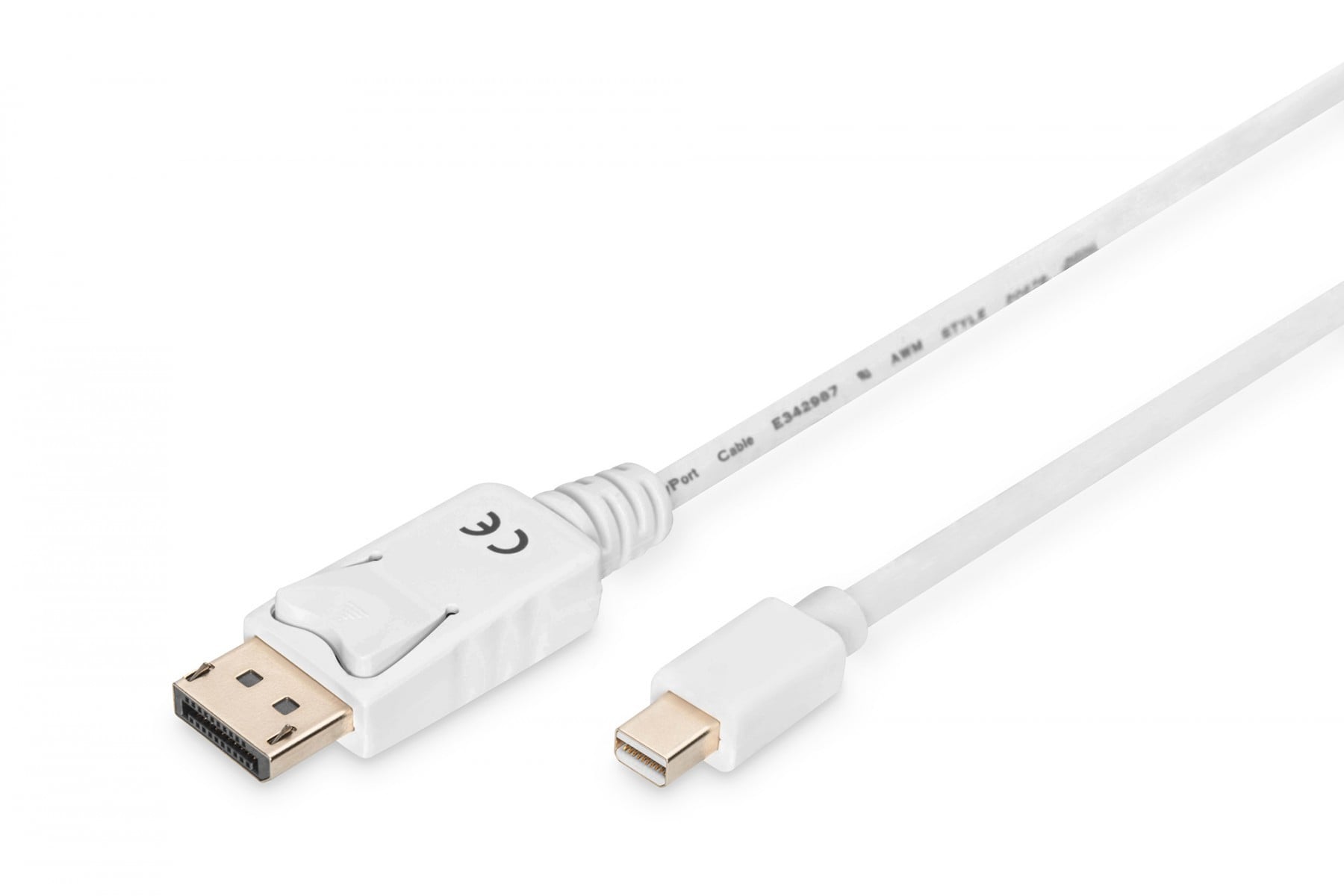DIGITUS DisplayPortKabel miniDP -> DPort St/St 2m 1.1a weiß plastic zak