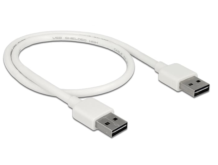 DELOCK Easy-USB-Kab.2.0 A -> Easy-USB 2.0 A 0.5m weiß